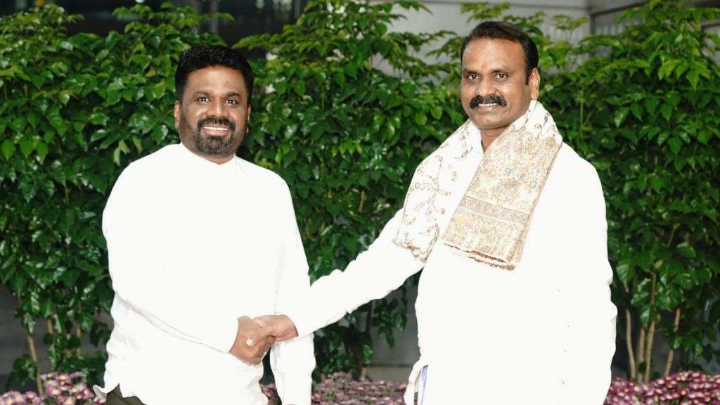 Minister of State for Information and Broadcasting, Dr. S. Murugan and other diplomatic officials welcomed Mr. Dissanayake upon his arrival in India on Sunday (December 15, 2024). (Photo Credit: X/@MEAIndia)