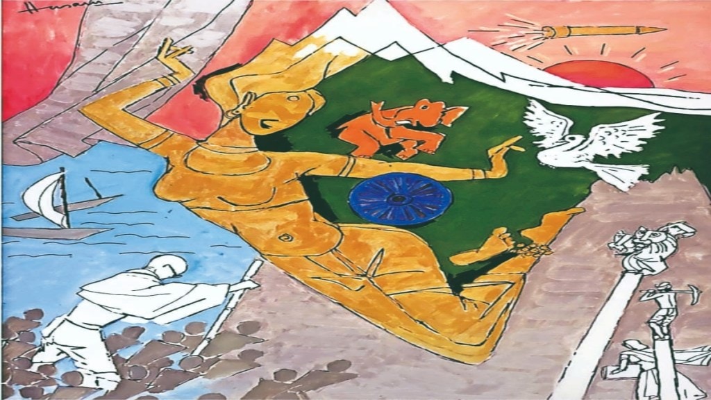 MF Husain painting