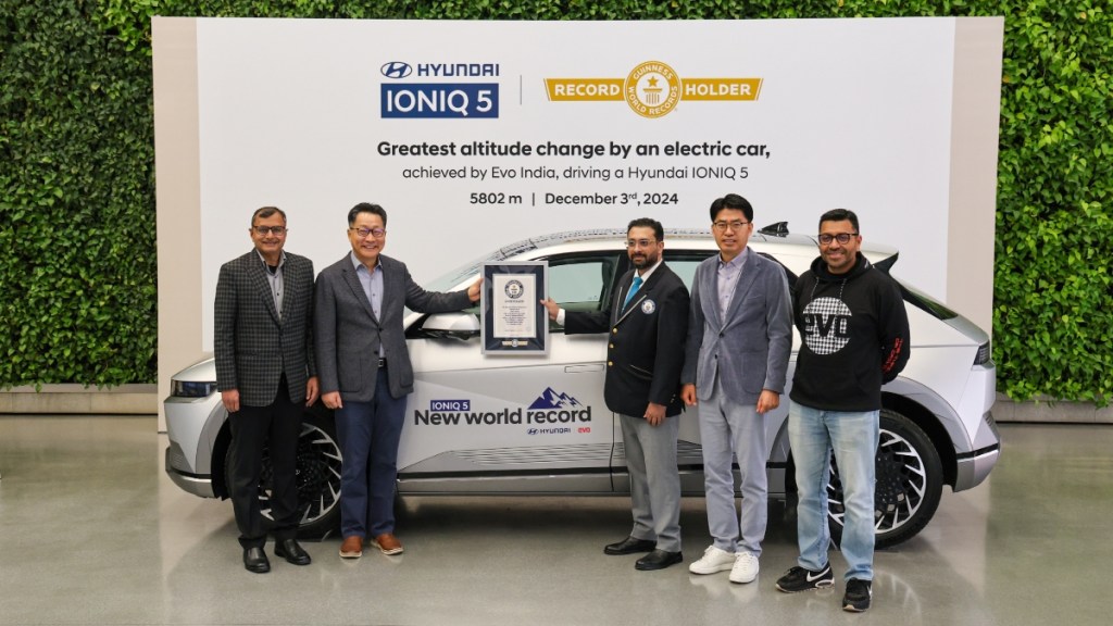 Hyundai IONIQ 5 takes part in Guinness World Records title for the greatest altitude change by an electric car.