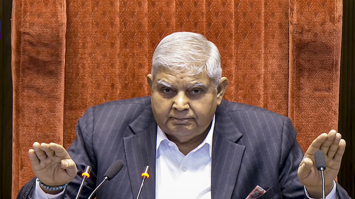 Rajya Sabha Chairman Jagdeep Dhankhar conducts proceedings in the House during the Winter session of Parliament, in New Delhi, Thursday, Dec. 5, 2024. (PTI Photo) Rajya Sabha Chairman Jagdeep Dhankhar conducts proceedings in the House during the Winter session of Parliament, in New Delhi, Thursday, Dec. 5, 2024. (PTI Photo)