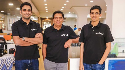 (L-R) Phalgun Kompalli, Ronnie Screwvala and Mayank Kumar (L-R) Phalgun Kompalli, Ronnie Screwvala and Mayank Kumar