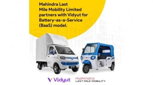 Mahindra Last Mile Mobility partners with Vidyut for BaaS model Mahindra Last Mile Mobility partners with Vidyut for BaaS model