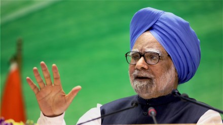 In this May 24, 2010 photo, Prime Minister Manmohan Singh interacts with journalists during his national press conference on completion of one year by his government, at Vigyan Bhavan in New Delhi on Monday. (PTI Photo/Subhav Shukla)