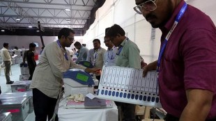 Polling officials for the upcoming Vidhan Sabha election engage in the sealing process and training session with A Electronic Voting Machine (EVM) in preparation for the ahead Vidhan Shabha Elections 2024 on Novembar 20, 2024 in Mumbai. Express Photo/File.