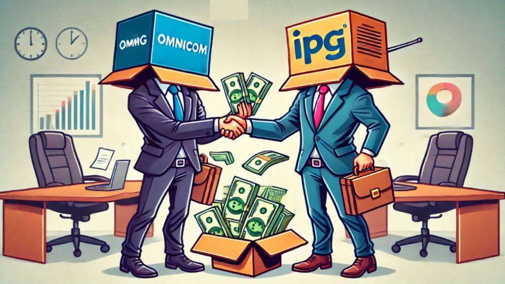 Omnicom-IPG merger. (This is an AI image generated with DALL-E)