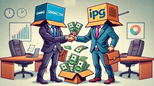 Omnicom-IPG merger. (This is an AI image generated with DALL-E)