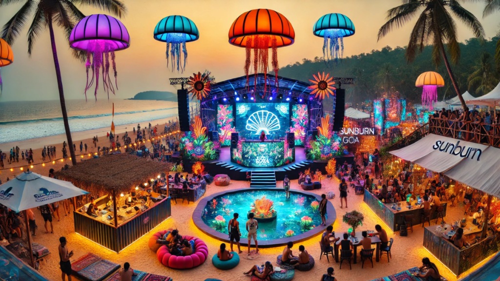 Sunburn Goa 2024, Sunburn Festival 2024, EDM festivals in Goa, Goa music festivals 2024, Sunburn Goa line-up, Skrillex Sunburn Goa,