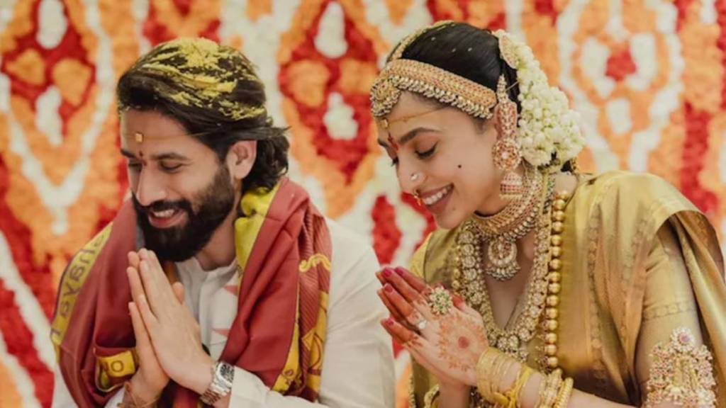 Naga Chaitanya, Naga Chaitanya wedding, Naga Chaitanya divorce, Naga Chaitanya net worth, Naga Chaitanya wedding images, Naga Chaitanya love story, Sobhita Dhulipala, wedding, Annapurna Studios, Nagarjuna, Hyderabad, Akkineni family, traditional wedding, temple jewellery, golden silk saree, mogra flowers, Pasupu Danchadam, Telugu wedding, engagement, Naga Chaitanya marriage, Sobhita Dhulipala wedding, Tollywood, Akkineni Nageswara Rao, celebrity wedding, star-studded guest list, Chiranjeevi, Nayanthara, Ram Charan, Mahesh Babu, wedding photos, love story, pre-wedding ceremony, traditional rituals, family legacy, Bollywood actress, celebrity couples, marriage announcement, Samantha Ruth Prabhu Naga Chaitanya, Naga Chaitanya wedding, Naga Chaitanya divorce, Naga Chaitanya net worth, Naga Chaitanya wedding images, Naga Chaitanya love story, Sobhita Dhulipala, wedding, Annapurna Studios, Nagarjuna, Hyderabad, Akkineni family, traditional wedding, temple jewellery, golden silk saree, mogra flowers, Pasupu Danchadam, Telugu wedding, engagement, Naga Chaitanya marriage, Sobhita Dhulipala wedding, Tollywood, Akkineni Nageswara Rao, celebrity wedding, star-studded guest list, Chiranjeevi, Nayanthara, Ram Charan, Mahesh Babu, wedding photos, love story, pre-wedding ceremony, traditional rituals, family legacy, Bollywood actress, celebrity couples, marriage announcement, Samantha Ruth Prabhu