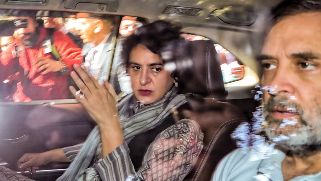 Rahul Gandhi with Priyanka Gandhi Vadra. (Image/PTI)