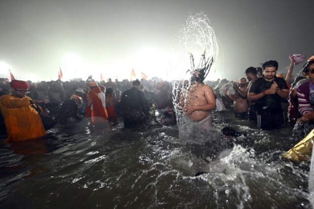 13.8 million devotees take dip in Sangam till 10.30 am on Makar Sankranti. (Image Source: X/twitter)