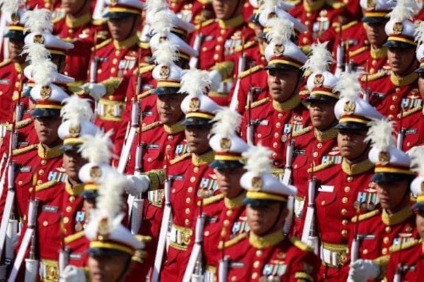 Indonesian soldiers march during the Republic Day parade in New Delhi. (Image: REUTERS/Adnan Abidi)