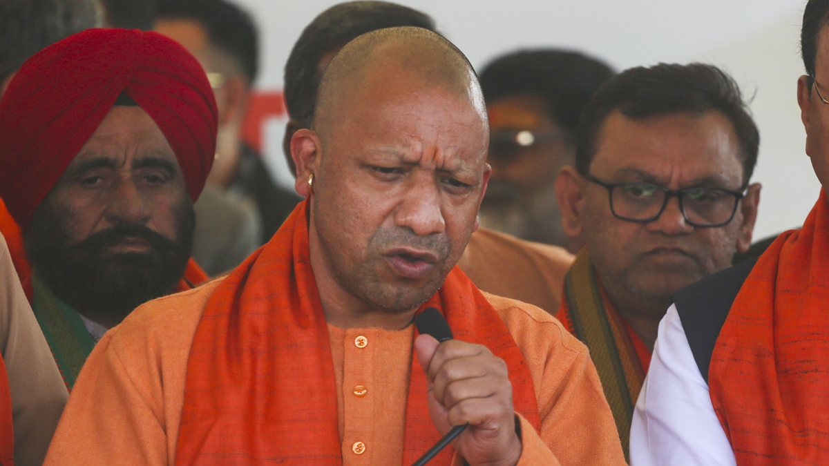 Uttar Pradesh Chief Minister Yogi Adityanath speaks to the media after a Cabinet meeting held at Triveni Complex during Mahakumbh Mela, in Prayagraj, Wednesday, Jan. 22, 2025. (PTI Photo) Uttar Pradesh Chief Minister Yogi Adityanath speaks to the media after a Cabinet meeting held at Triveni Complex during Mahakumbh Mela, in Prayagraj, Wednesday, Jan. 22, 2025. (PTI Photo)