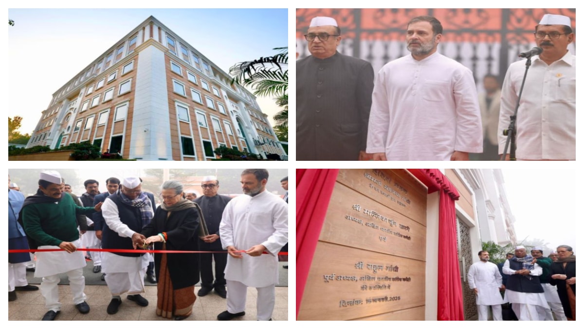 Sonia Gandhi inaugurates Congress’ new headquarters in Delhi. (Image Source: Congress)