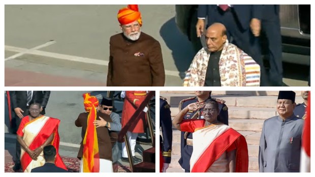 India celebrated its 76th Republic Day on Jaunary 26 with a lot of fervor. The national capital saw a six-layered security protocol as many political leaders were designated to attend the R-Day parade at Kartavya Path. Indonesian President Prabowo Subianto, who was also the Chief Guest at the event, was seen arriving in a buggy. Prime Minister Narendra Modi welcomed him with a hug, with President Droupadi Murmu by his side. Many other leaders were seen attending the event including Amit Shah and Rajnath Sing among others. Here are some pictures to give you an insight into how India's Republic Day Parade kickstarted.