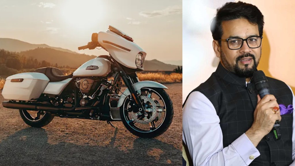 Harley-Davidson Street Glide (L) & Anurag thakur (R)