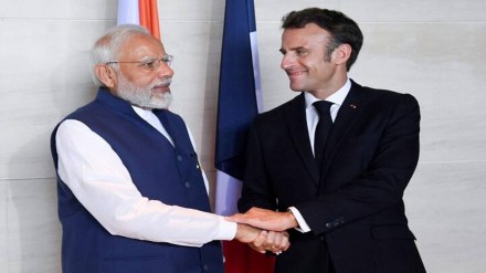 PM Modi with Emmanuel Macron