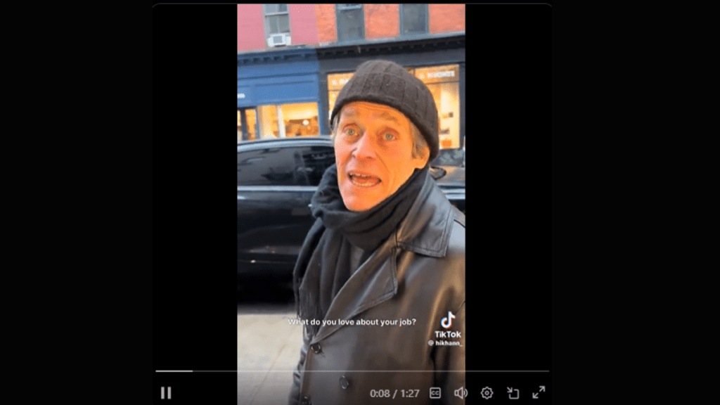 The interaction, which was uploaded to TikTok, left many viewers amused and inspired by Dafoe’s humility and enigmatic charm The interaction, which was uploaded to TikTok, left many viewers amused and inspired by Dafoe’s humility and enigmatic charm