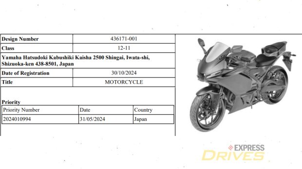 Yamaha R3 patent application