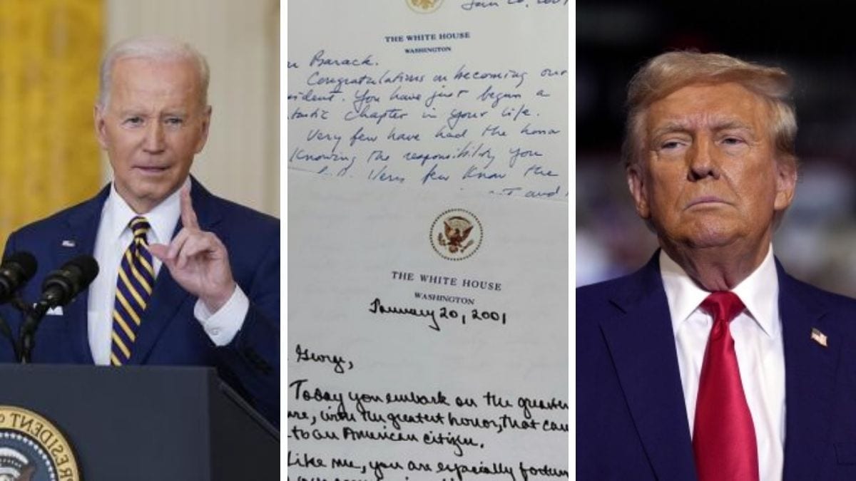 Joe Biden writes letter to Donald Trump, continuing outgoing US ...