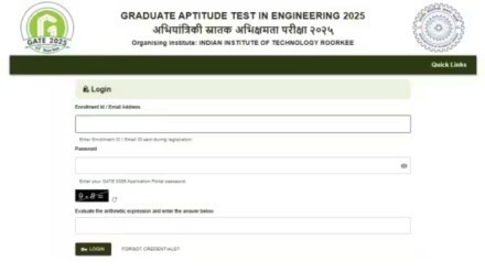GATE 2025 Admit Card Released at gate2025.iitr.ac.in