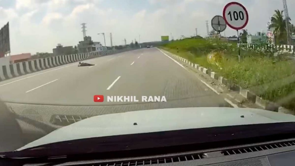 man on highway