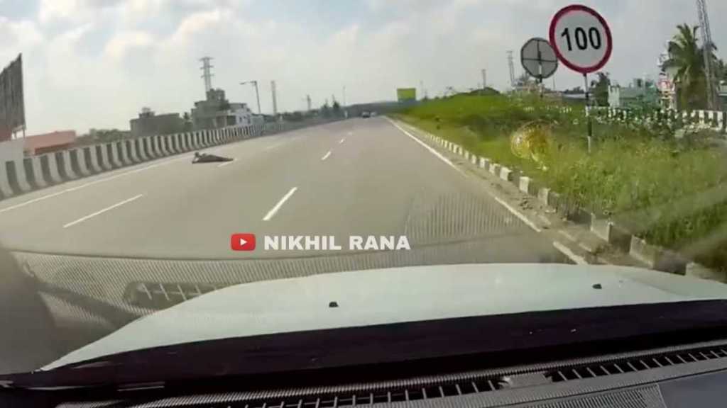 man on highway