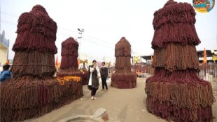 12 massive Jyotirlingas made from 7.5 crore Rudraksha Beads draw devotees. (Image Source: Instagram/uttarpradeshtourism.)