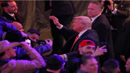 U.S. President-elect Donald Trump leaves after attending a rally the day before he is scheduled to be inaugurated for a second term, in Washington, U.S., January 19, 2025. REUTERS/Brian Snyder U.S. President-elect Donald Trump leaves after attending a rally the day before he is scheduled to be inaugurated for a second term, in Washington, U.S., January 19, 2025. REUTERS/Brian Snyder