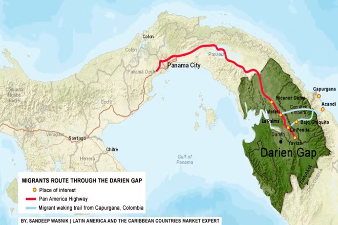 "The Darien Gap”: The route does not exist on maps