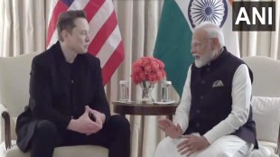 PM Modi during his meeting with Elon Musk on Feb 13th. (Image: X)