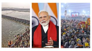 pm modi, modi, mahakumbh, sangam, holy dip
