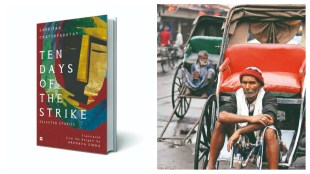 A rickshaw-puller takes a break in Kolkata. Sandipan Chattopadhyay's writings reflect his deep gaze on the mundane life of the common people. Photo Credit: Express Archives.