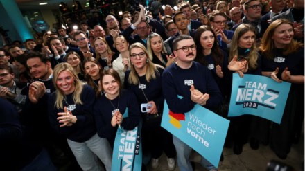 CDU headquarters, Berlin, February 23, 2025. REUTERS/Kai Pfaffenbach