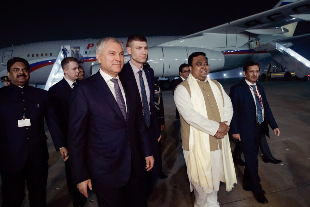 Chairman of the State Duma Vyacheslav Volodin arrived on an official visit to India
