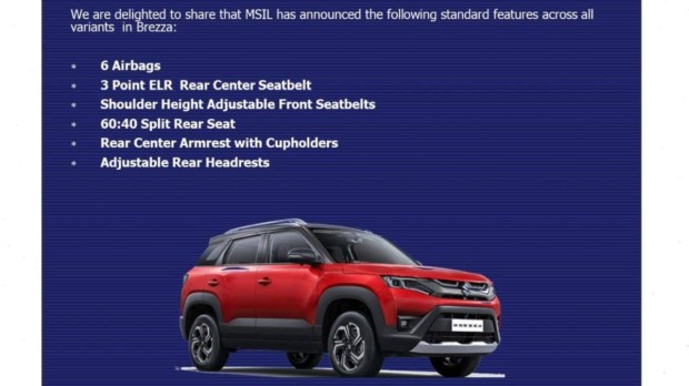 Maruti Brezza 6 airbags