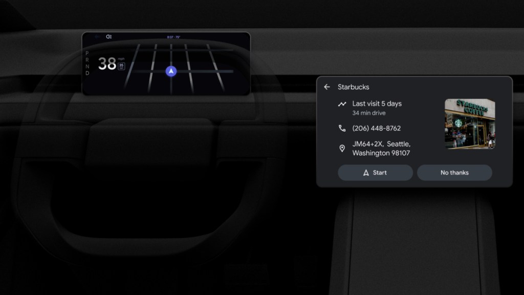 Navigation on intrument cluster
