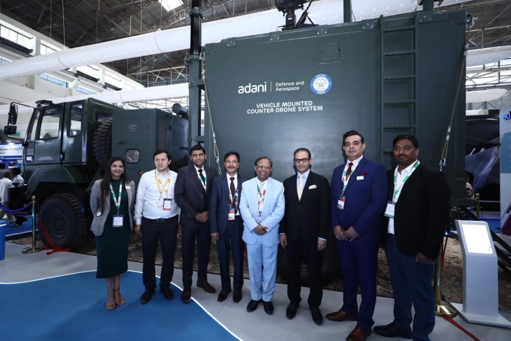 DRDO-Adani Defence & Aerospace unveil Vehicle-Mounted Counter-Drone System at Aero India 2025