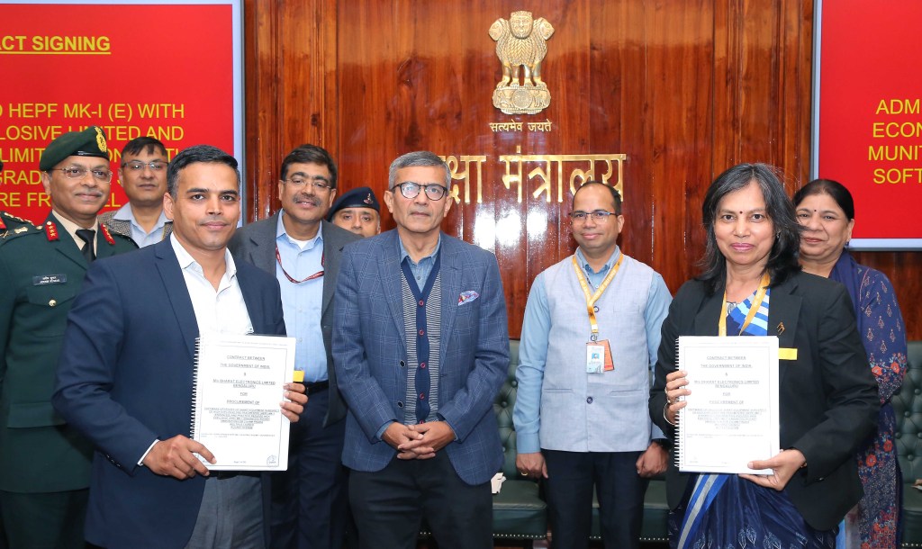 MoD inks contracts totalling Rs 10,147 crore with EEL, MIL & BEL for rockets of PINAKA Multiple Launch Rocket System (image Ministry of Defence)