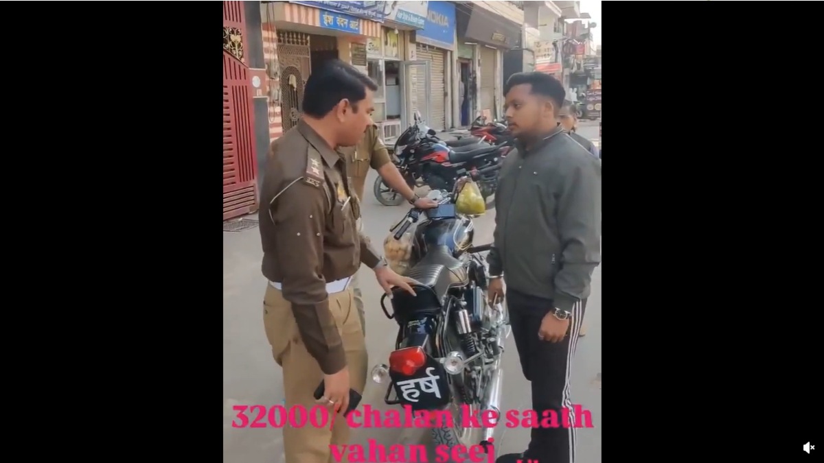 Royal Enfield biker fined