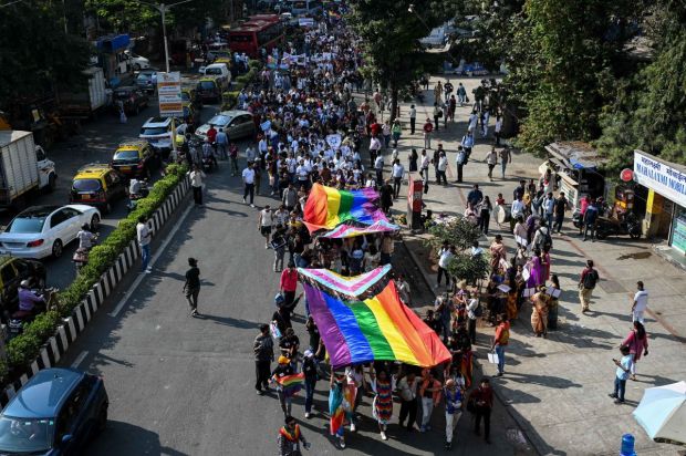 The organiser has urged people in surroundings to come together for queer community as allies, friends and family, colleagues to ensure the protection. (Image Source: Express Photo)