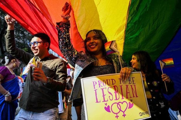 The theme #NoGoingBack signifies the firm statements of not going back to Queer phobia and not getting a setback for the LGBT+ rights that they have fought for. (Image Source: Express Photo)
