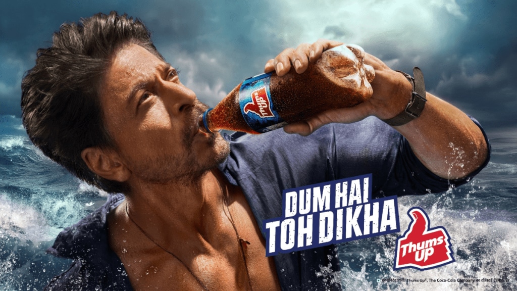 Shah Rukh Khan and Allu Arjun featured in Thums Up's 'Dum Hai Toh Dikha' campaign, showcasing strength, determination, and resilience, as they inspire the youth to take on challenges
