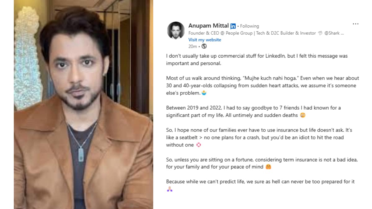 The post sparked a range of reactions, with some users acknowledging the importance of life insurance while others criticised the indirect promotion of an insurance company.