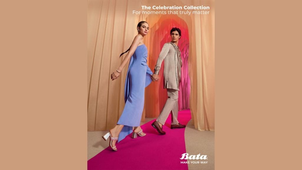 The collection includes crystal-studded heels, golden sneakers, elegant flats, and comfortable mules for women.