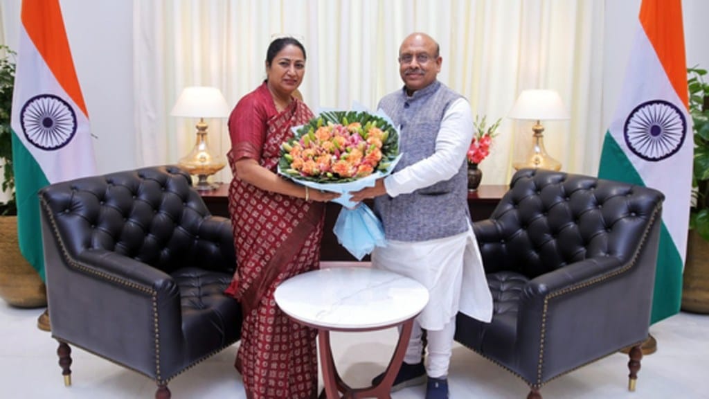 Delhi Chief Minister Rekha Gupta alongside BJP leader Vijender Gupta in New Delhi. (Image Source: X/Vijender Gupta)