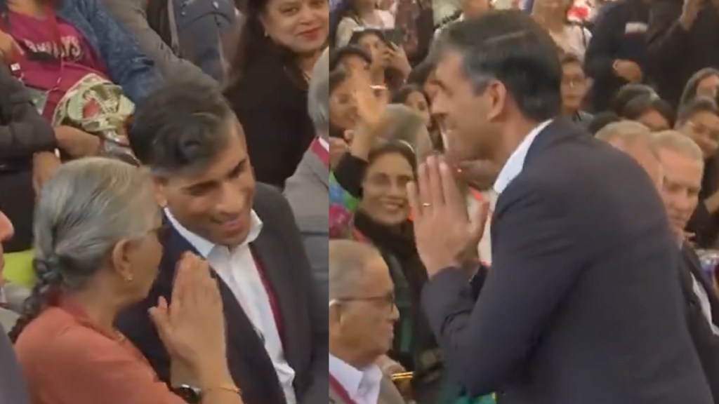 Watch | Ex-UK PM Rishi Sunak greets audience with Namaste after mother asks to do at Jaipur Lit Fest Watch | Ex-UK PM Rishi Sunak greets audience with Namaste after mother asks to do at Jaipur Lit Fest