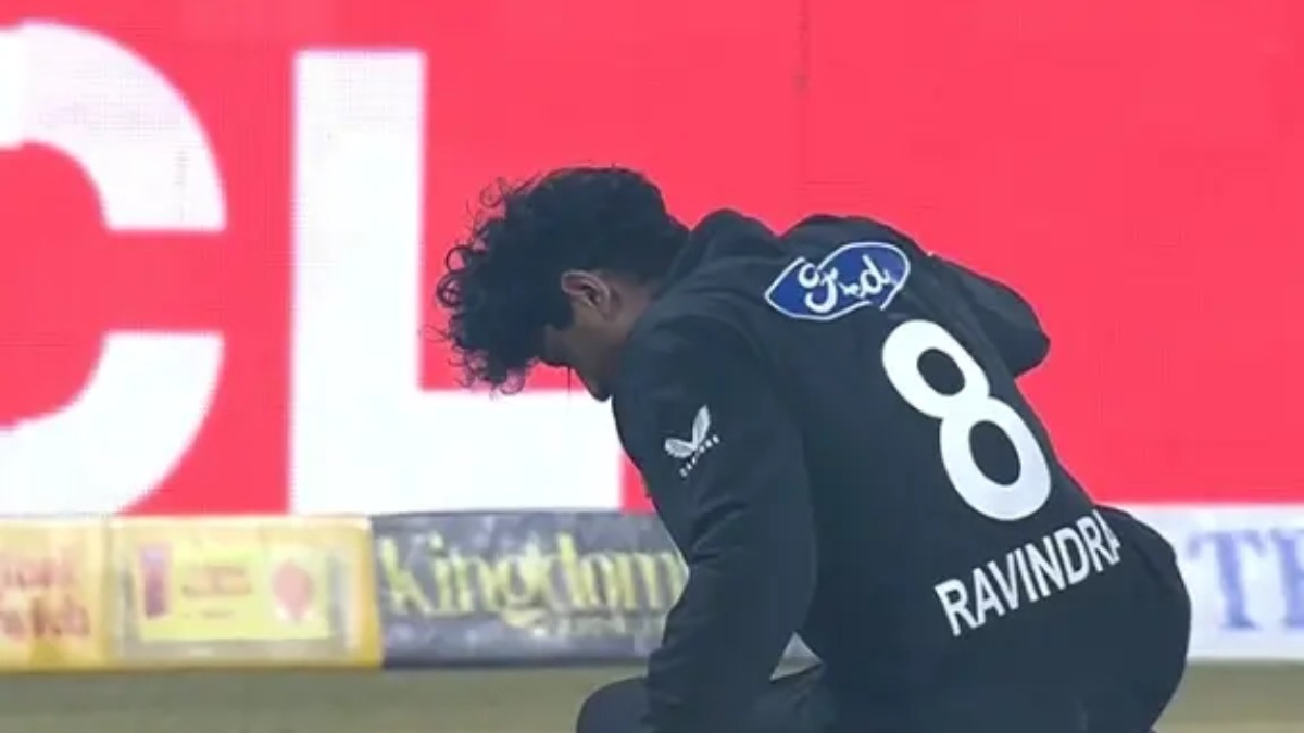 Watch | Rachin Ravindra injured after missing a ball under Lahore floodlights, video of him bleeding goes viral