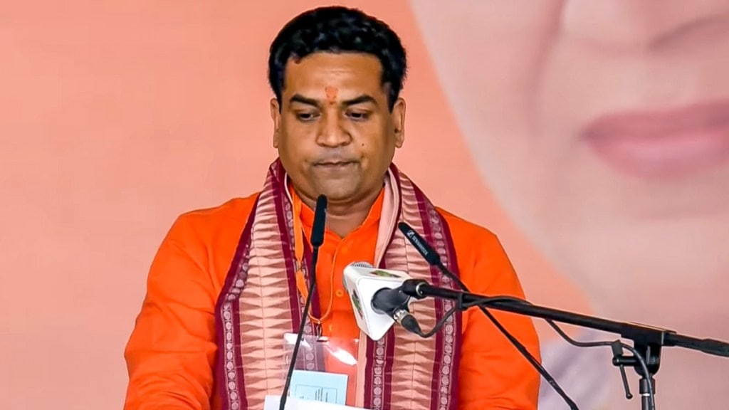 BJP MLA Kapil Mishra takes oath as a Minister during the swearing-in ceremony of the Delhi government at Ramlila Maidan, in New Delhi. (Image: PTI).