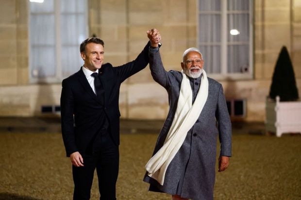 This visit will also be followed by an announcement of small modular reactor to boost the civil nuclear cooperaation. An India-France Triangular Development Cooperation initiative is also likely to be launched. The two countries will declare 2026 the India-France Innovation Year and launch a logo. (Image: PTI)