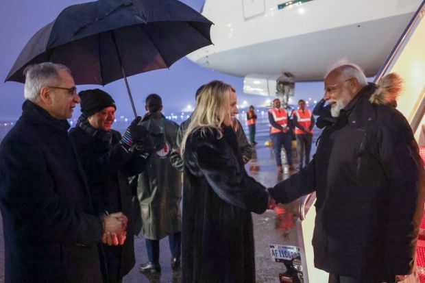 Greeted by the US delegation, PM Modi had an eventful visit. Upon invitation from second time President Trump, the Indian PM was the fourth foreign leader to visit since his inauguration on January 20.(Image: PTI)